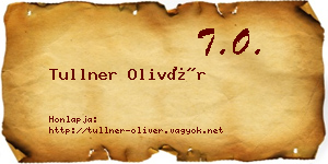 Tullner Olivér névjegykártya